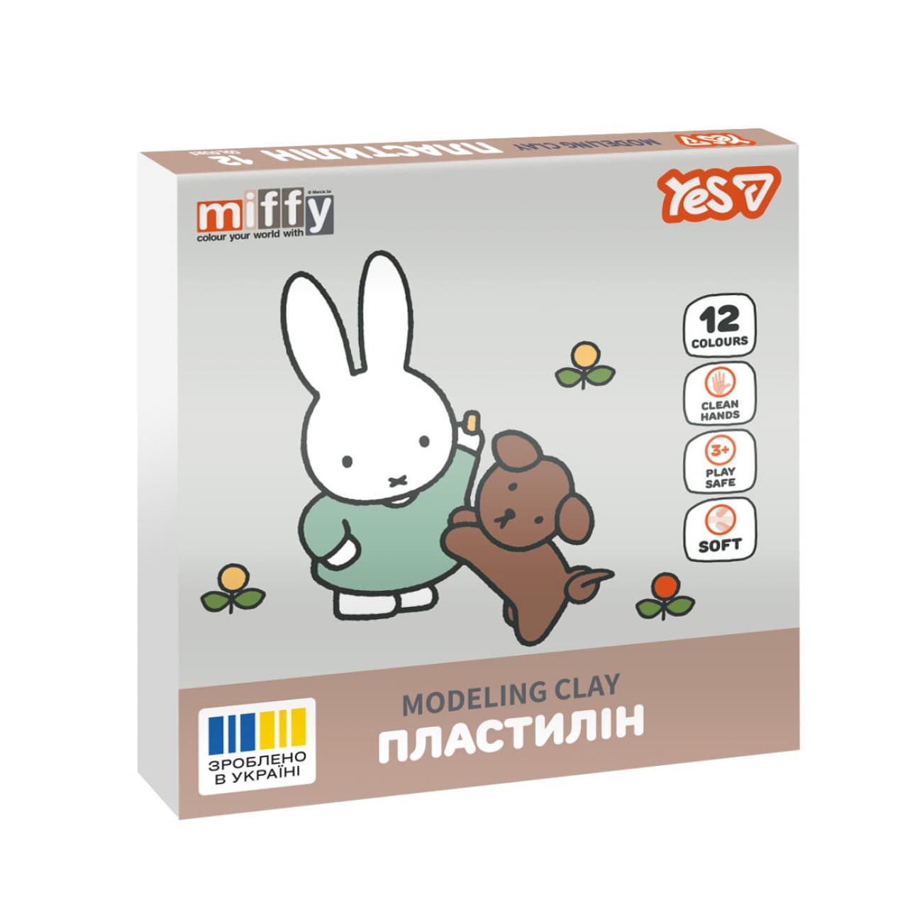 Пластилін "Yes" Miffy 12 кольор. 240гр №540719