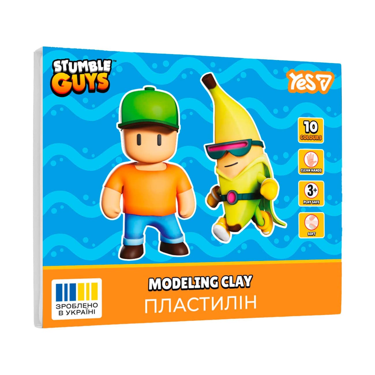 Пластилін "Yes" Stumble Guys 10 кольор. 200гр №540723(20)