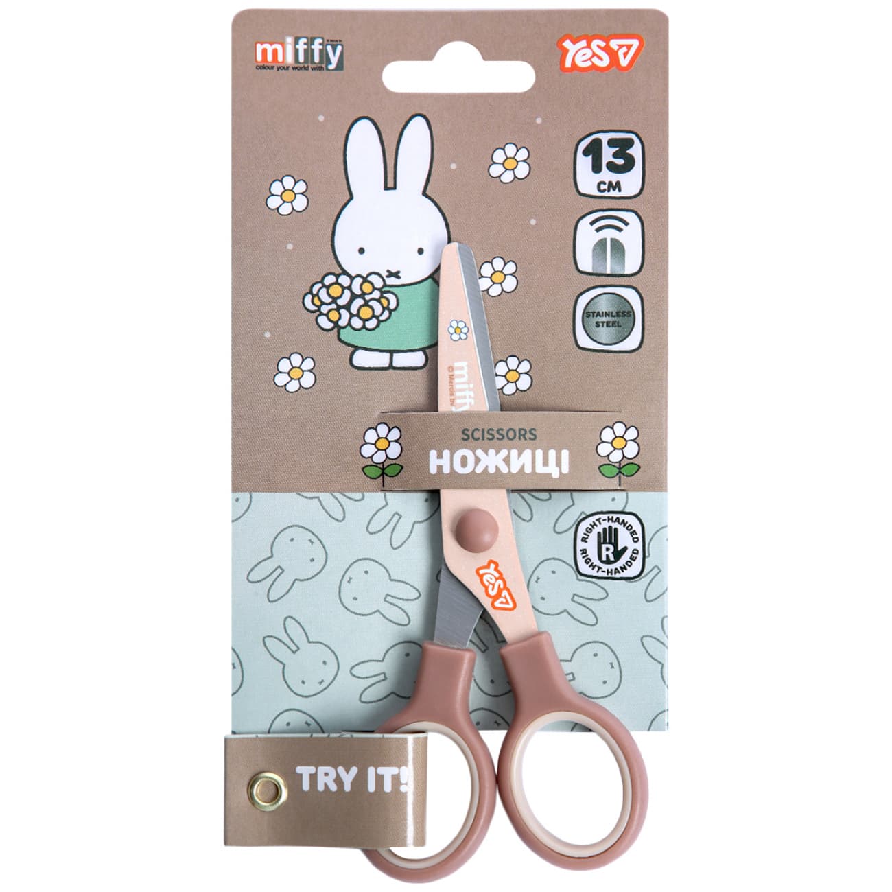 Ножиці дит. "Yes" №480492 Miffy 13см з принтом на лезі