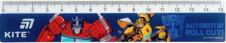 Линейка пласт. 15см "Kite" №TF26-090 Transformers(100)