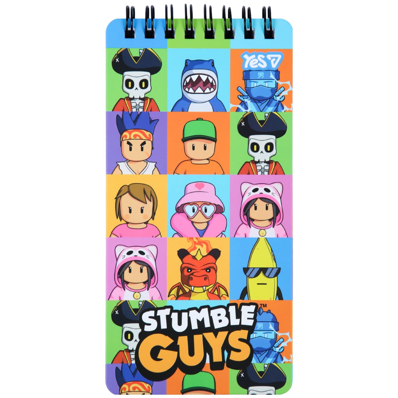 Блокнот пруж. верх. подв. 80х160мм 60арк. кліт. "Stumble Guys Heroes" №152210/Yes/(30)(60)