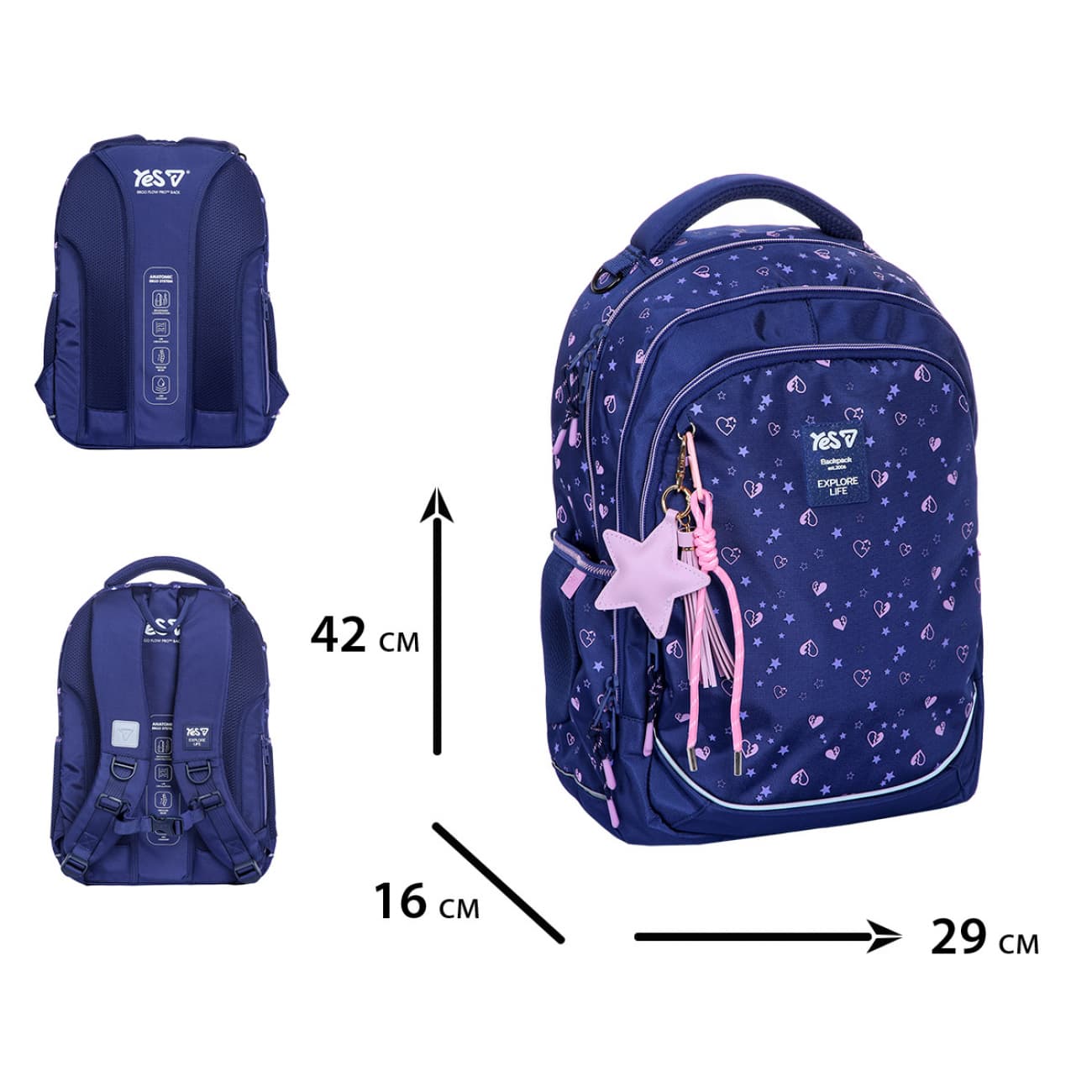 Рюкзак "Yes" TS-59M Hearty 2от.,4карм. №550387