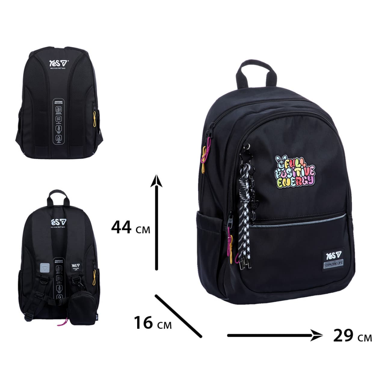 Рюкзак "Yes" TS-113L Positive Energy 2от.,4карм. №550360