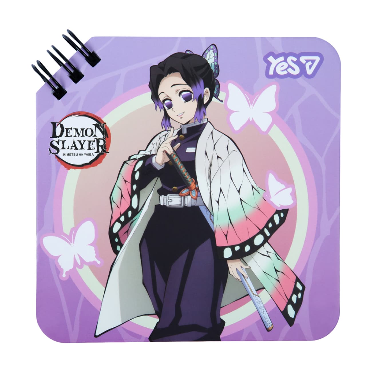 Блокнот пруж. верх. 110х110мм 80арк. лін. "Demon Slayer Shinobu" №152194/Yes/