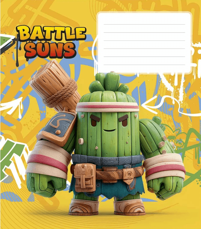 Зошит 12арк. кос.лін. Школярик "Battle Suns" ВД-лак №012-3757C(30)(300)