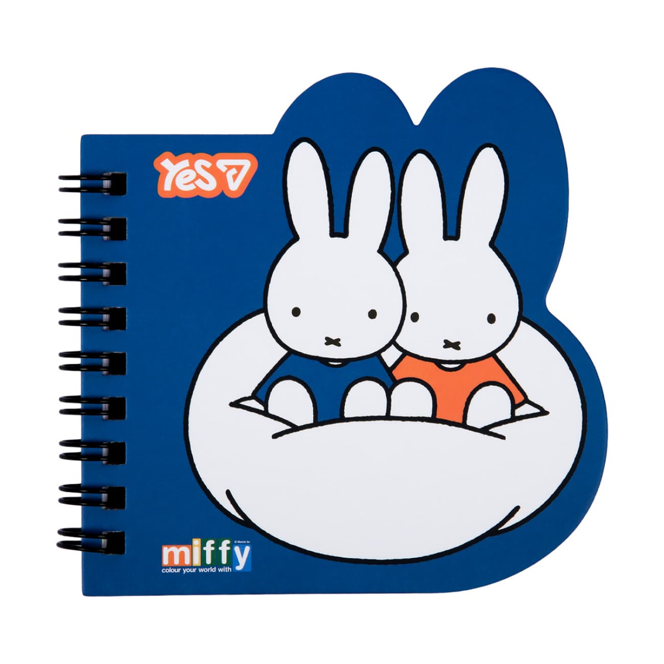 Блокнот пруж. подв. 100х100мм 30арк. кліт. "Miffy Blue" фігурний №152184/Yes/(30)