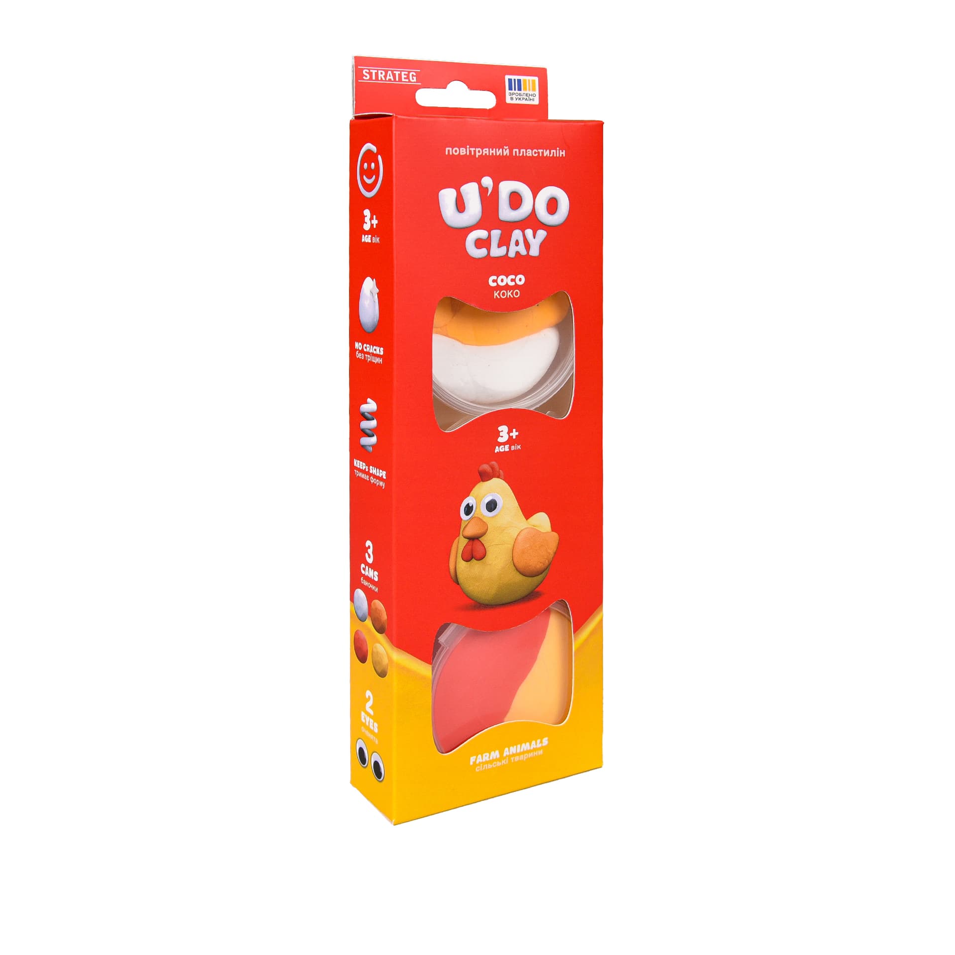 Набор для лепки "U'do clay" Сельские животные №31086