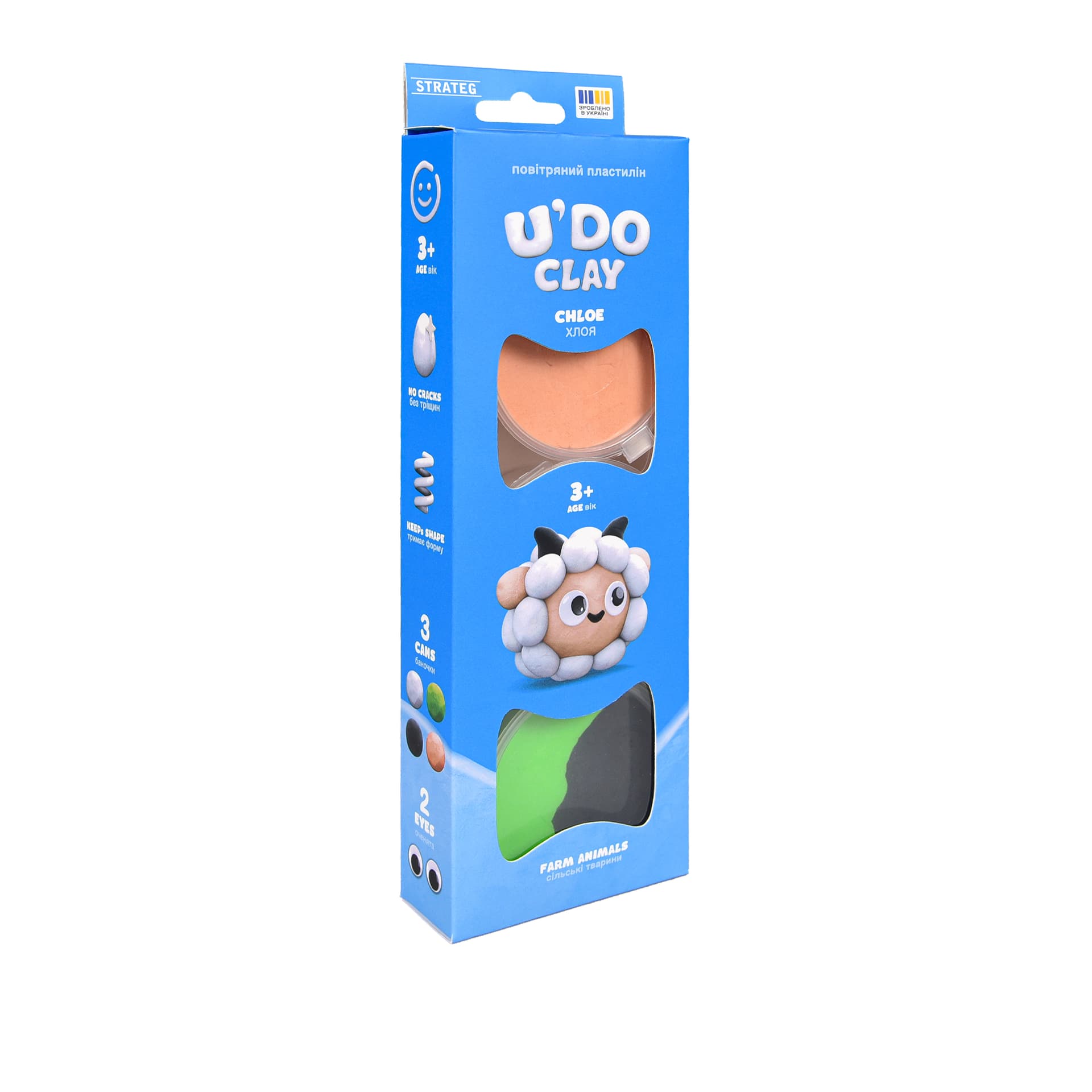 Набор для лепки "U'do clay" Сельские животные №31084