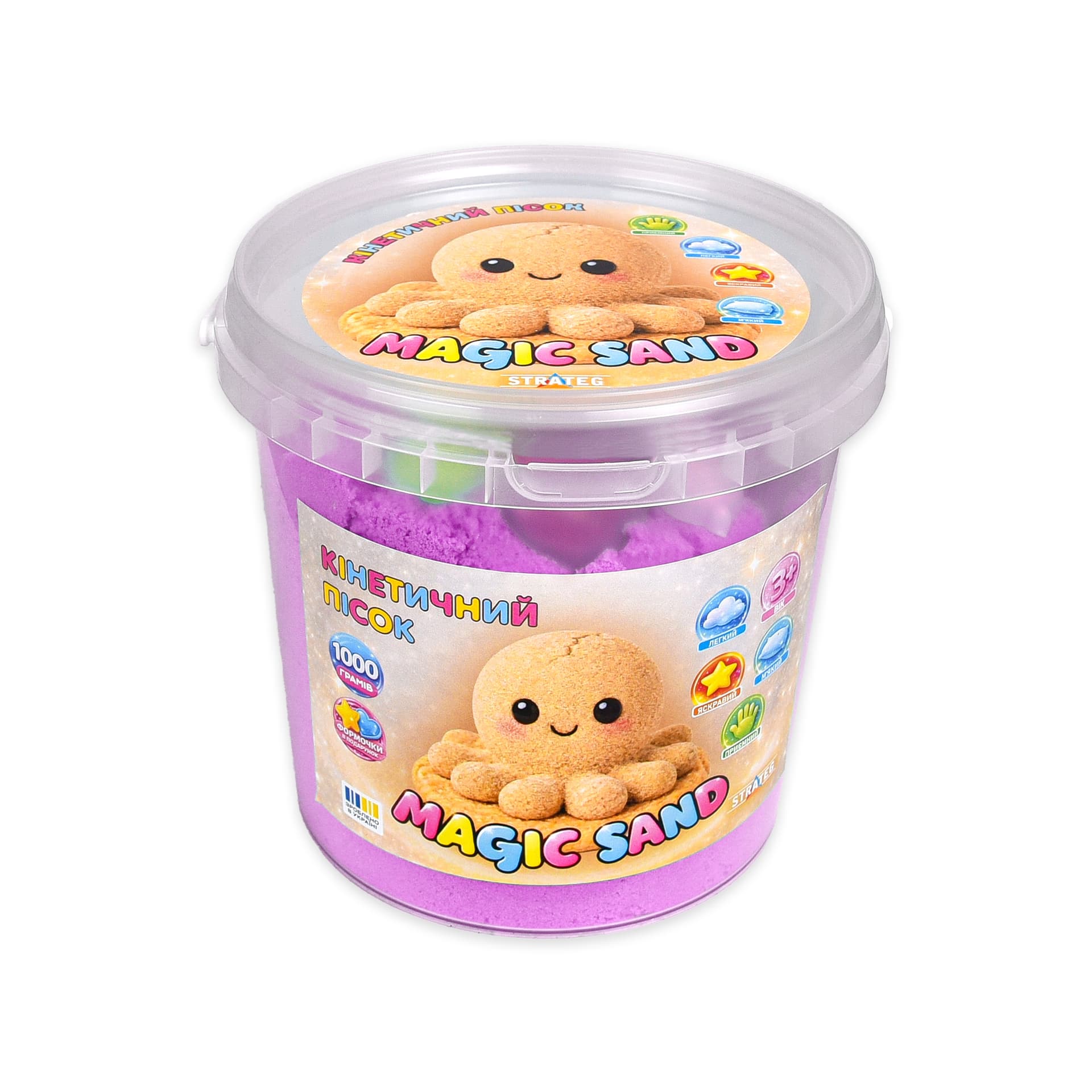 Кинетический песок "Magic Sand" фиолетовый 1000гр №31200/Strateg/