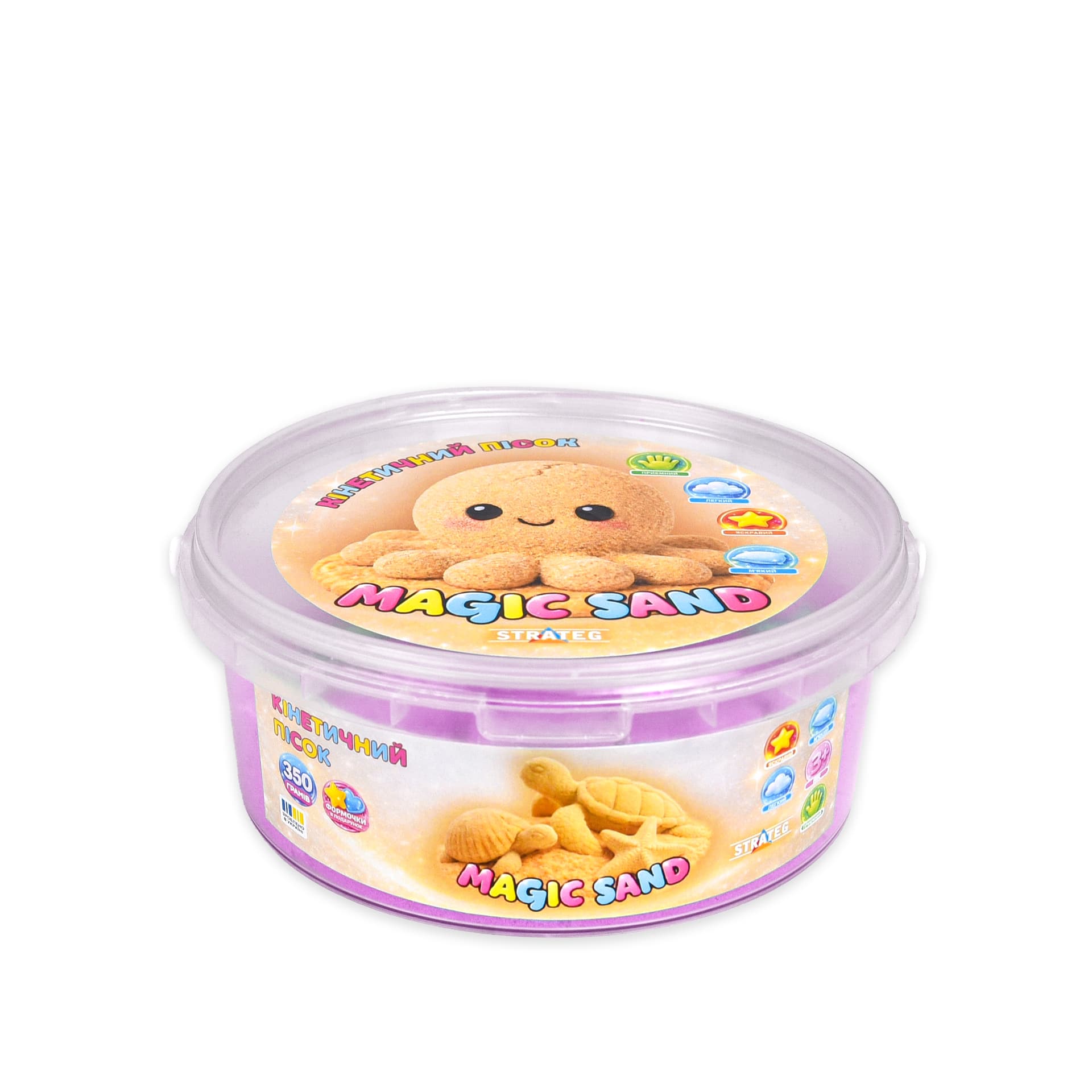 Кинетический песок "Magic Sand" фиолетовый 350гр №31192/Strateg/