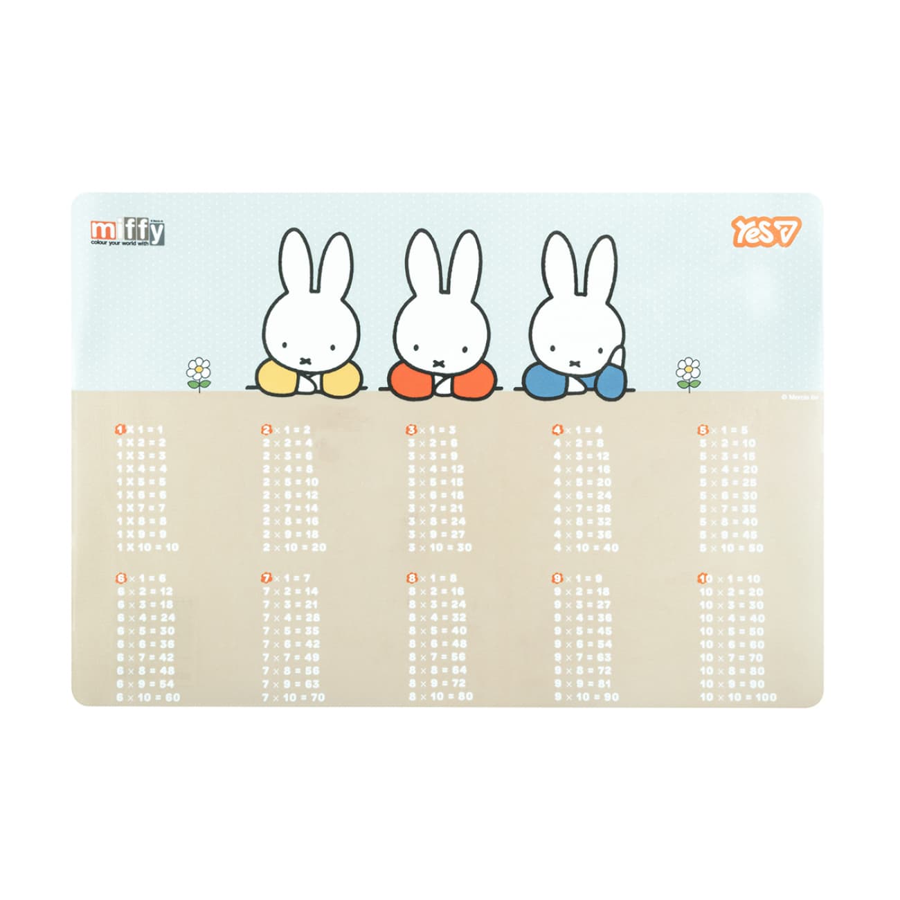 Подкладка для стола "Yes" №492410 MiffyТаблица умножения(10)(200)