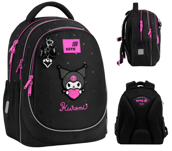 Рюкзак "Kite" Education Kuromi 3від. 2карм. №HK26-700M