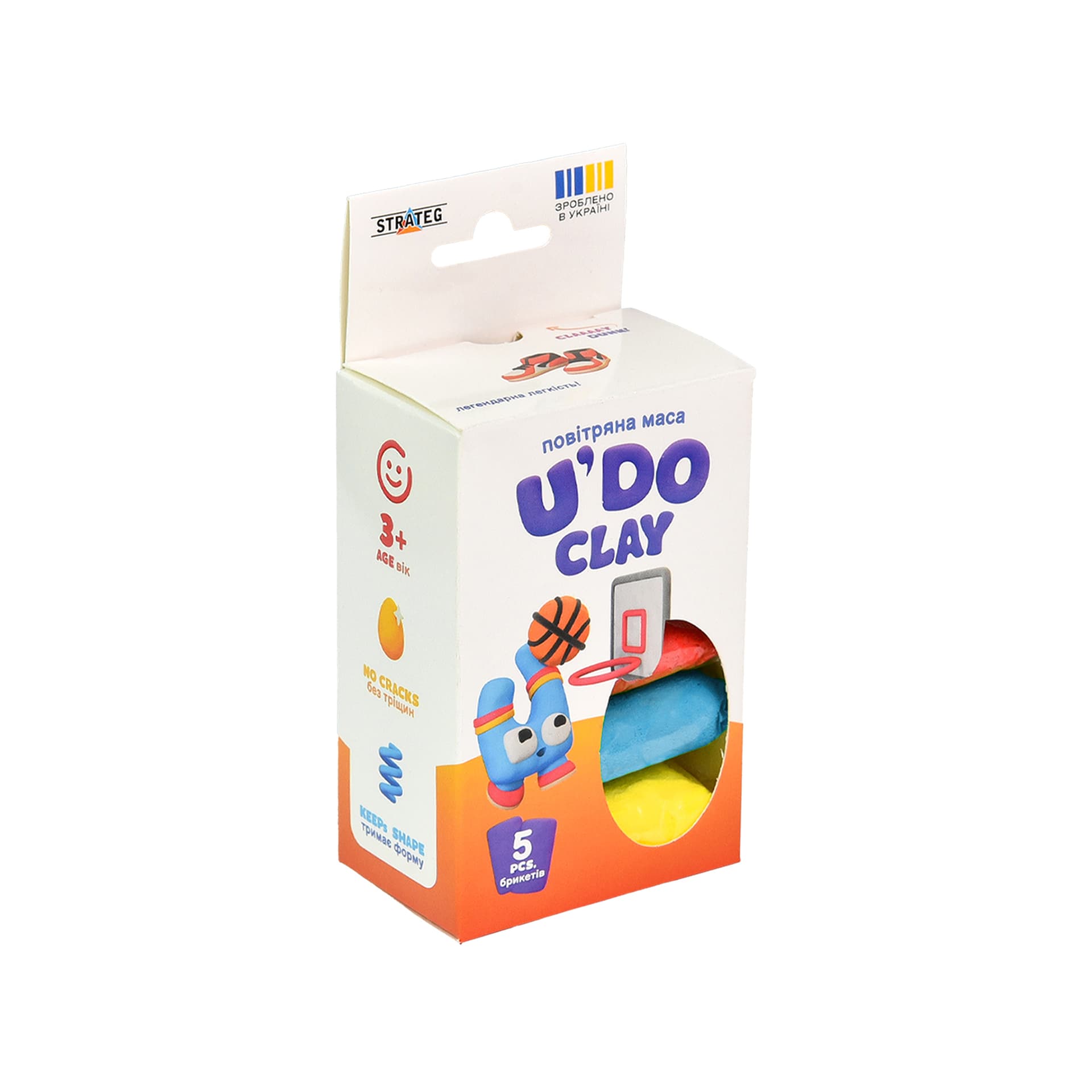 Набор для творч. "U'DO Clay" 5шт брикет 10 г №30843/Strateg/