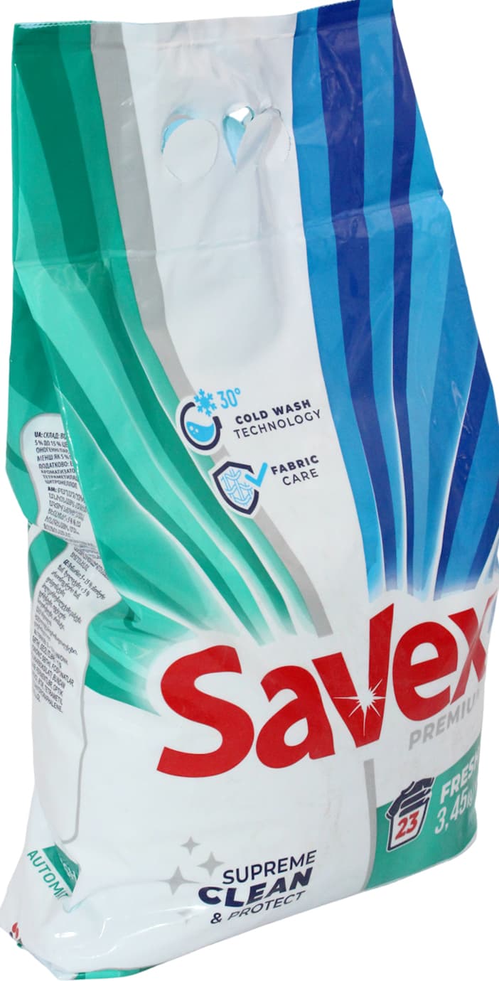 Прал. порошок 3,45кг автомат "Savex" Premium Fresh(6)(22)