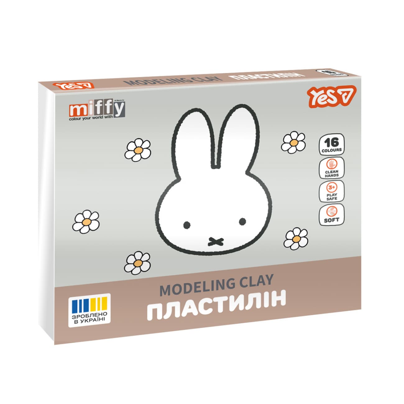 Пластилін "Yes" Miffy 16 кольор. 320гр №540720