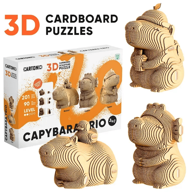 Пазли 3D "Cartonic" Capybara Trio