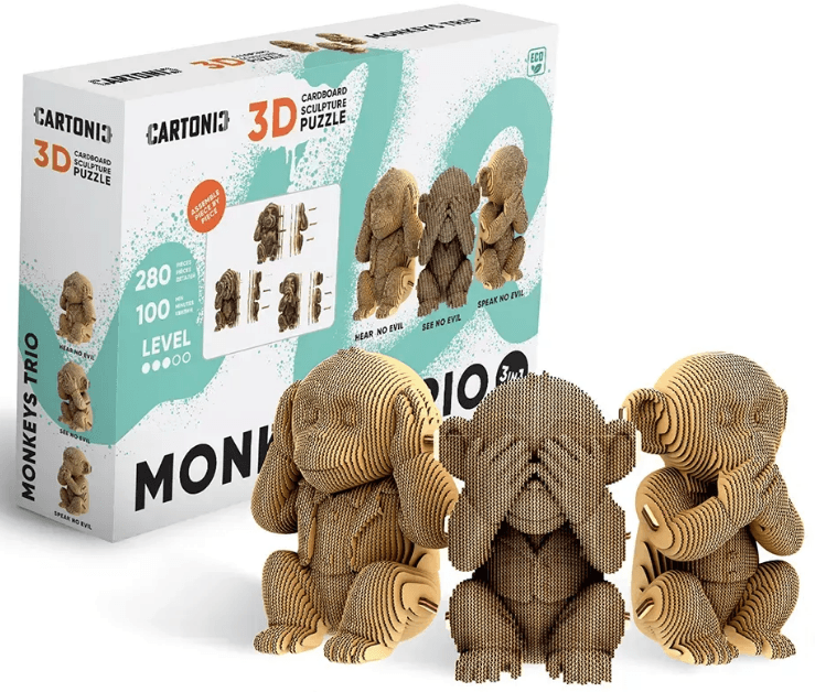 Пазли 3D "Cartonic" Monkeys Trio