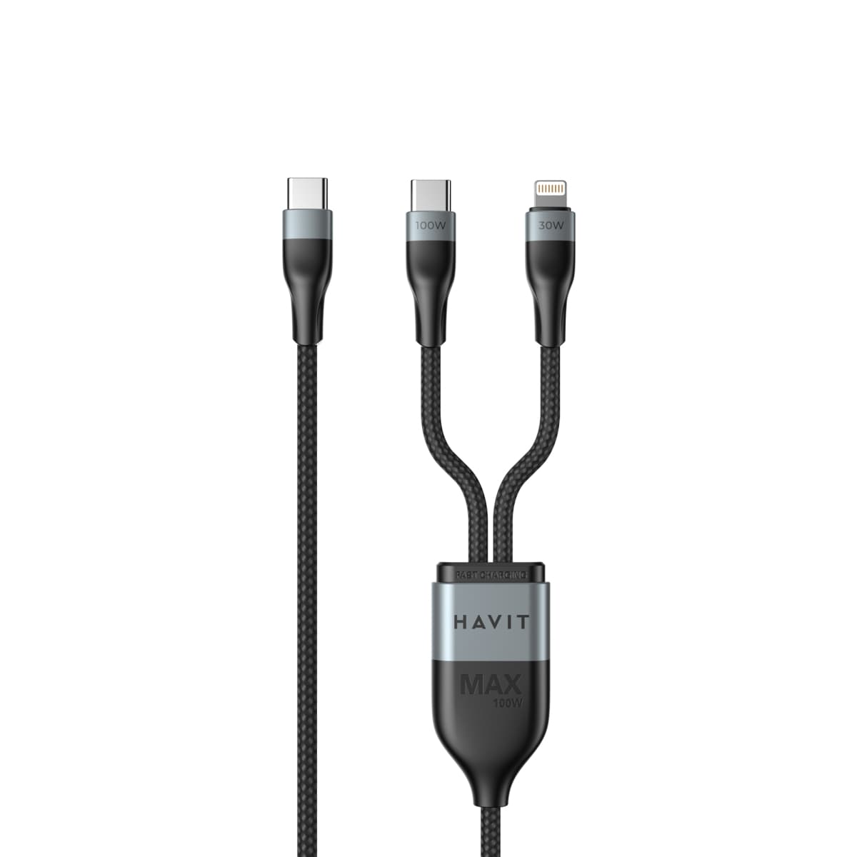 Кабель Type C > lightning Havit XV-CB6326 PD100W 2.4A 1.2м