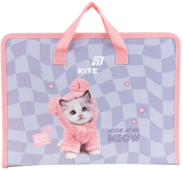 Папка-портфель "Kite" №SP26-202 А4,на блиск. Studio Pets