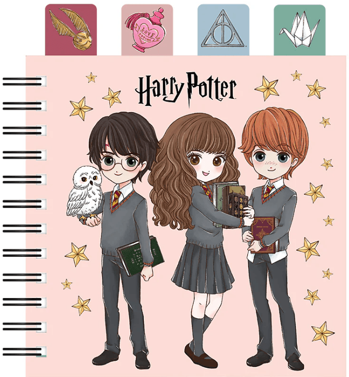 Блокнот пруж. В6 80арк. кліт. карт. обкл. з розділювачами "Harry Potter" №HP26-278/Kite/