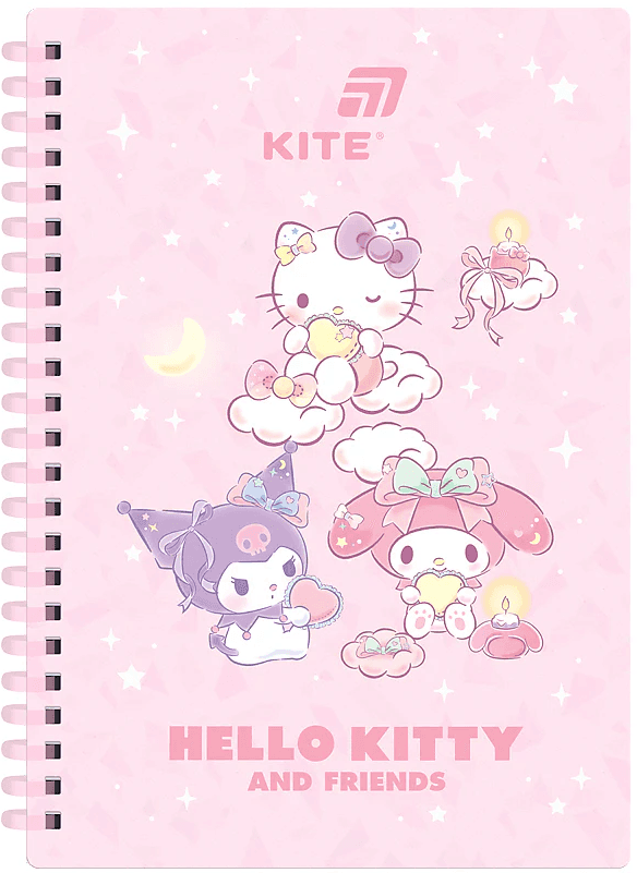 Блокнот пруж. А5 80арк. кліт. "Hello Kitty" HK26-277/Kite/