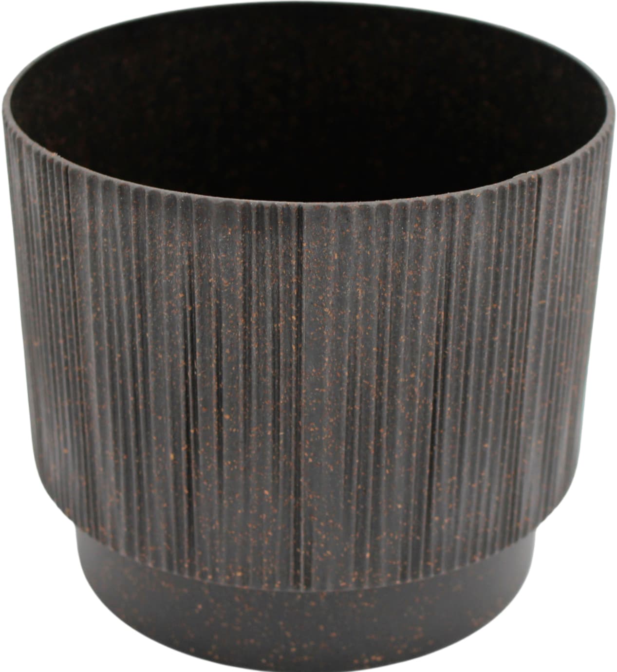 Горшок цветочный пласт. "Осло" d16х14см 1,9л гранит wood,со вставкой №5631/Алеана/(8)