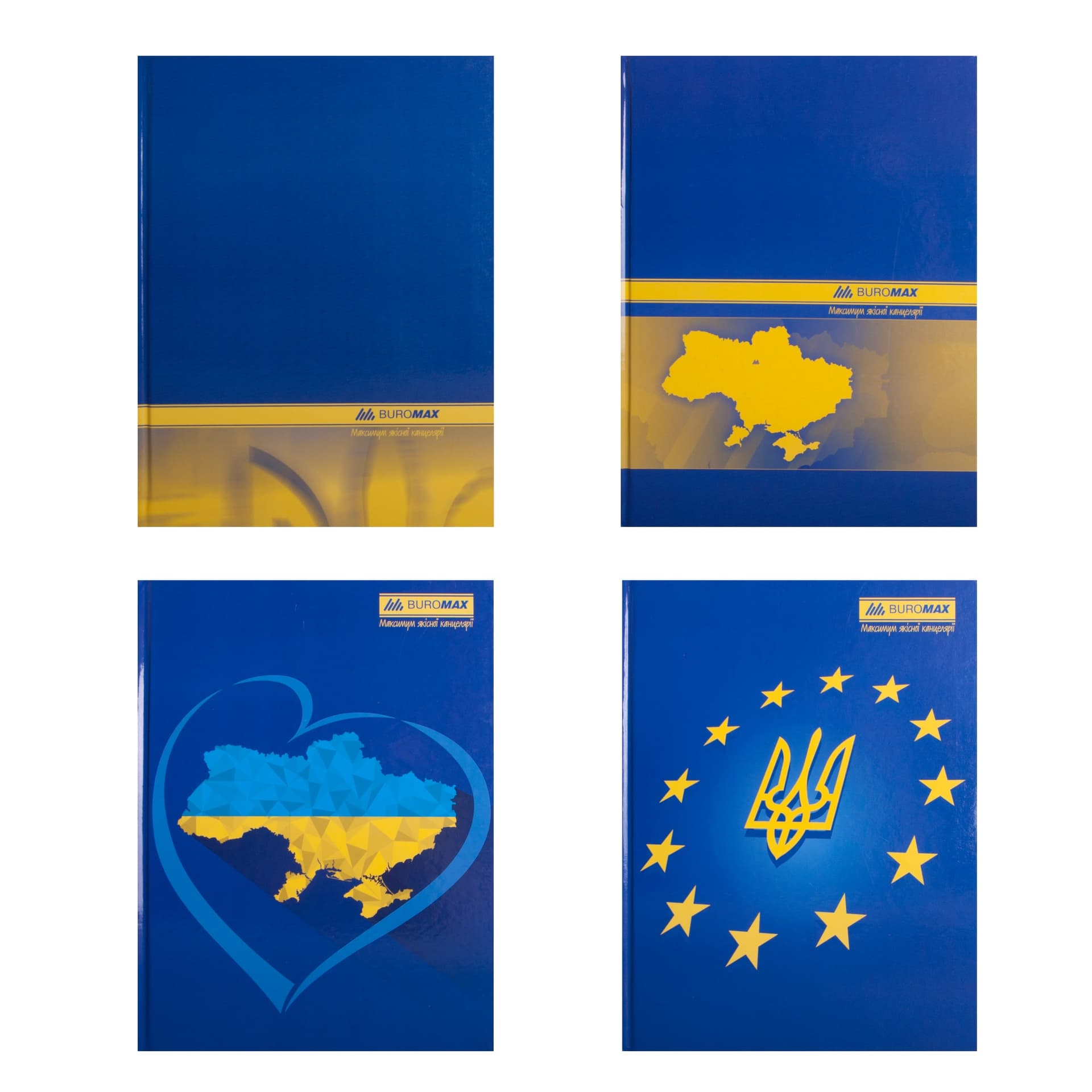 Книга-канц. А4 192арк. кліт. тв. лам. офс. "Ukraine" №BM.2404i/Buromax/(20)
