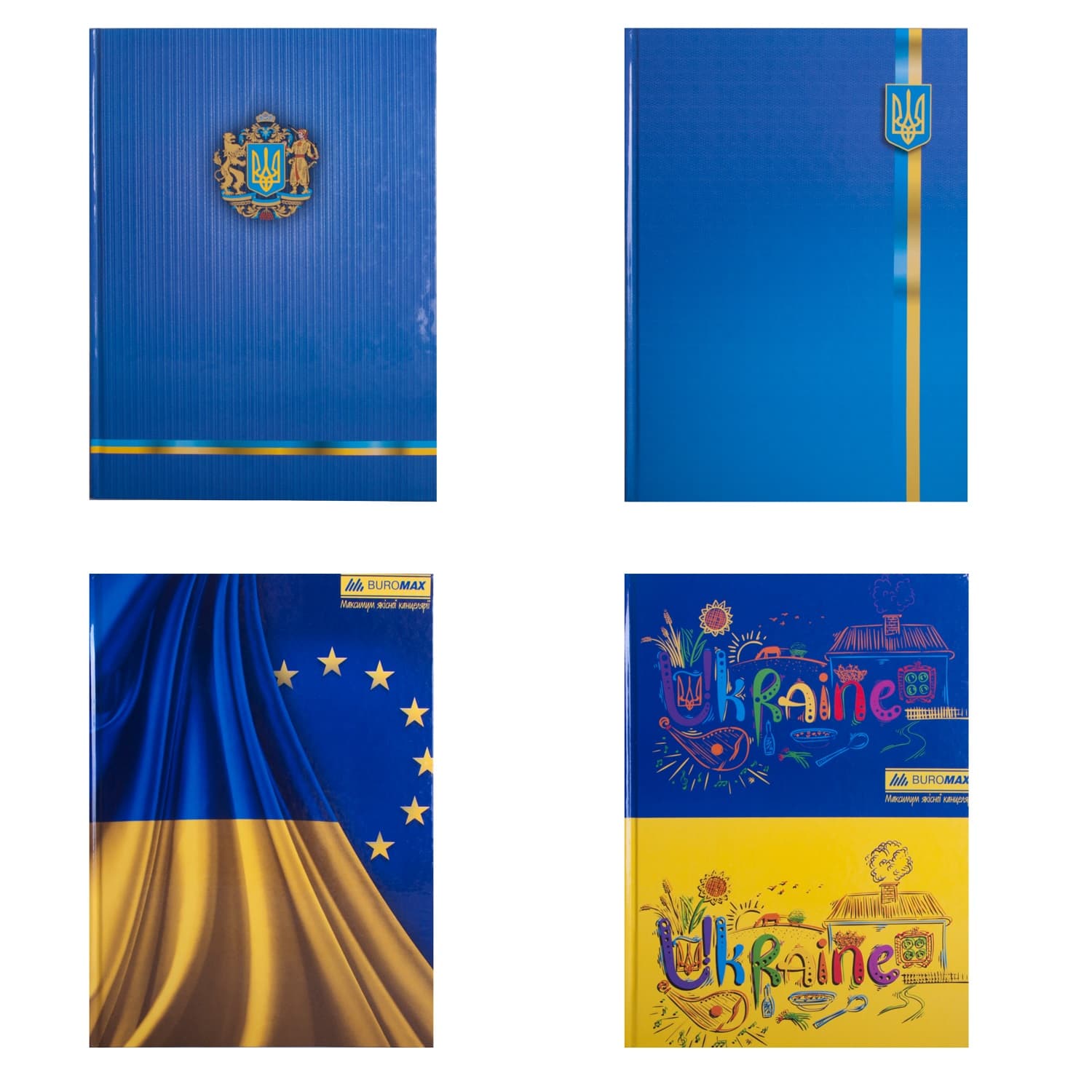 Книга-канц. А4 96арк. кліт. тв. лам. офс. "Ukraine" асорті №BM.2400-38i/Buromax/