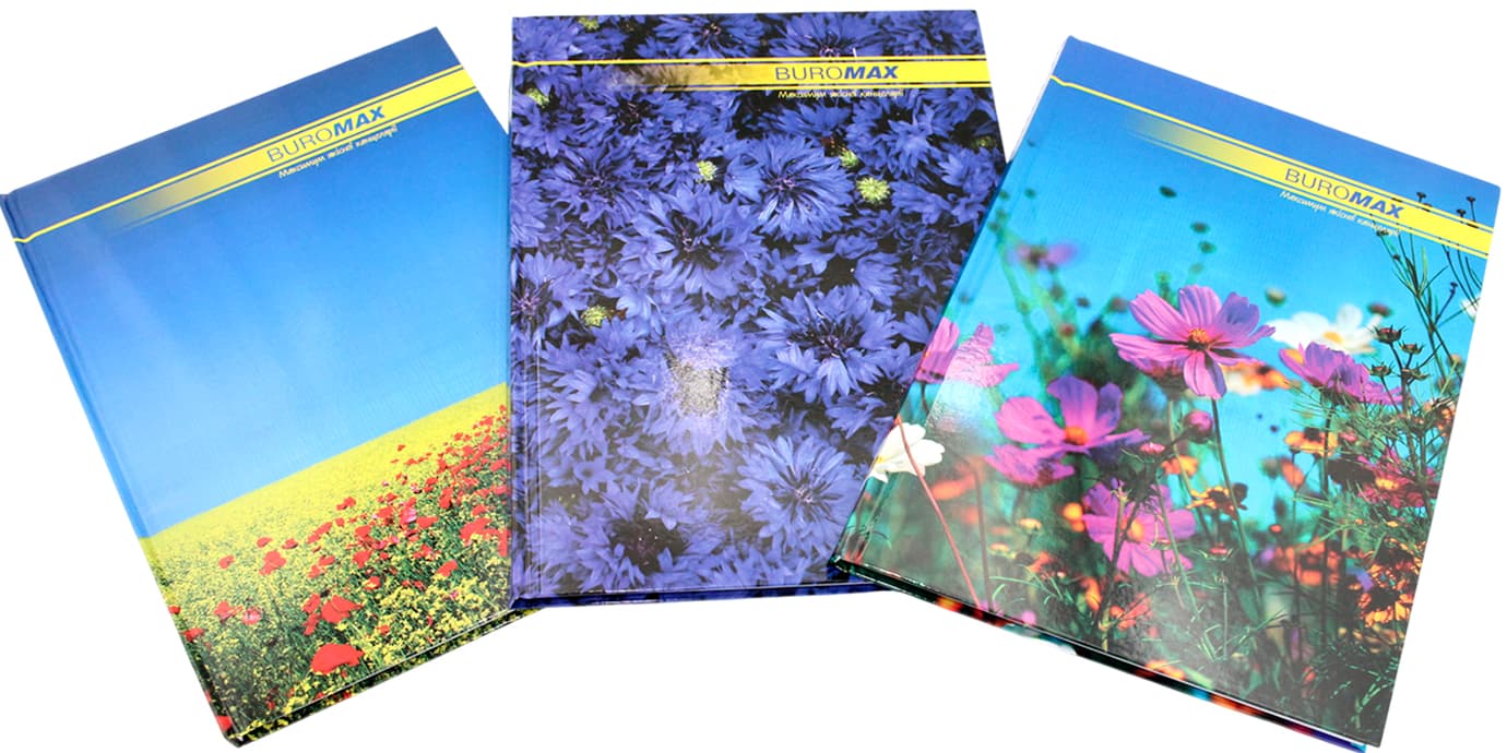 Книга-канц. А4 96арк. кліт. тв. лам. офс. "Nature" асорті №BM.2400i/Buromax/