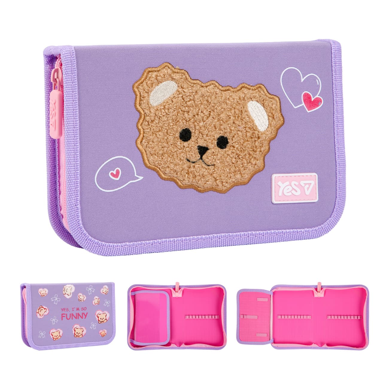 Пенал "Yes" Bear Rules тв.,одинар.,1клап.,б/н №HP-03/533728/Р-26