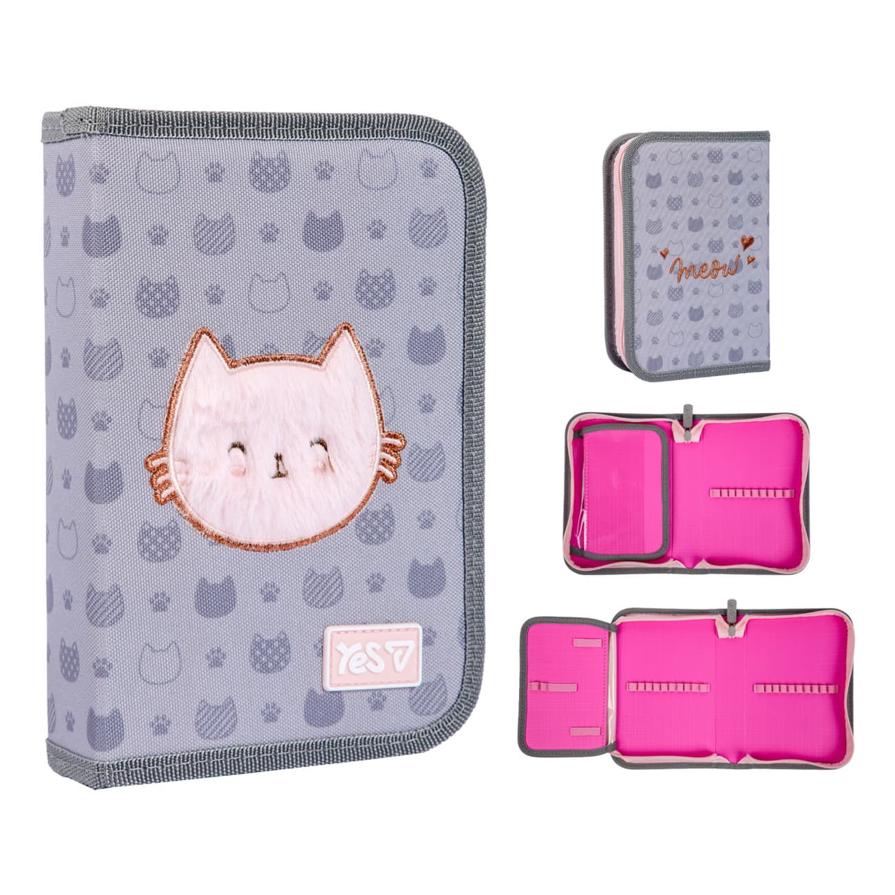 Пенал "Yes" Cat Yes тв.,одинар.,1клап.,б/н №HP-03/533868/Р-26
