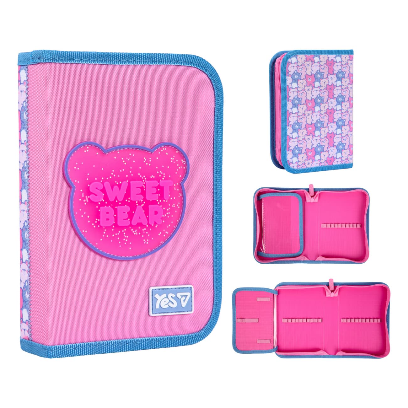 Пенал "Yes" Sweet Bear тв.,одинар.,1клап.,б/н №HP-03/533729/Р-26