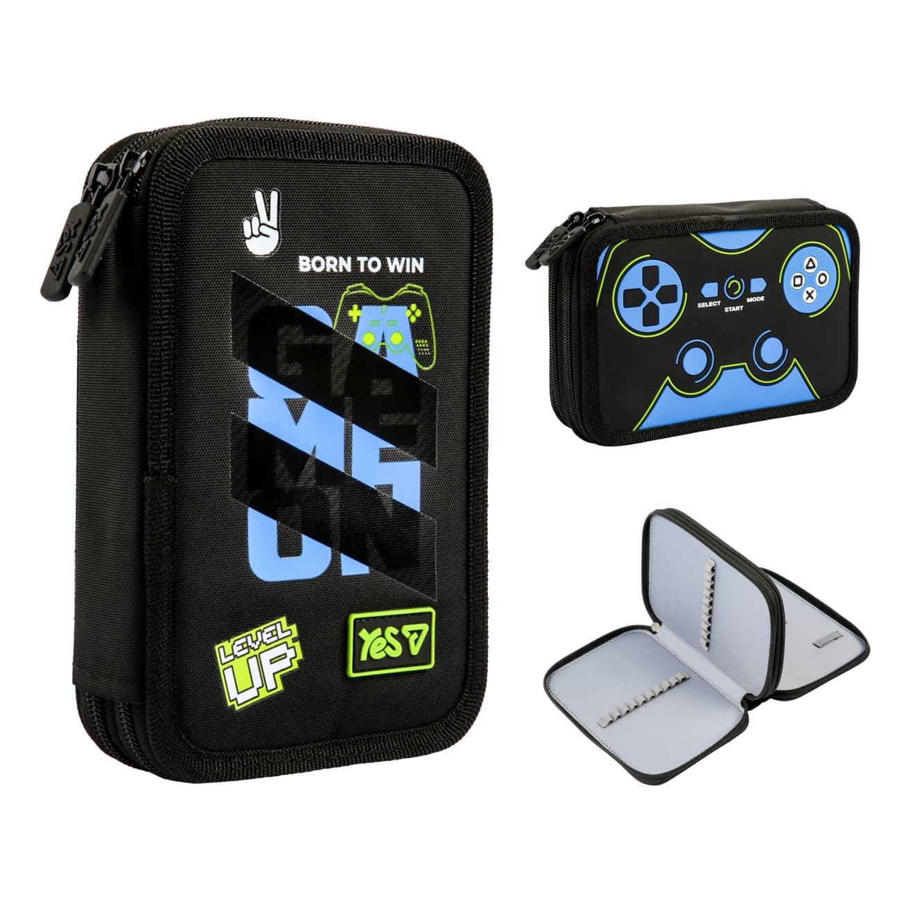 Пенал "Yes" Game Loading твердий, подвійн. №HP-01/533716/Р-26