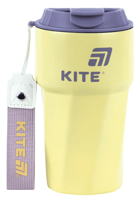 Термочашка метал. 0,45л "Kite" жёлтая №K26-1220-3