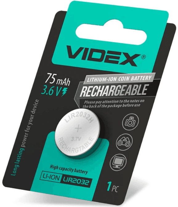 Аккумулятор Videx Li-ion LI2032 блистер 1шт