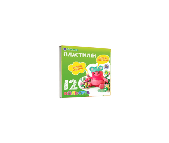 Пластилін 12 кольор. №6-433