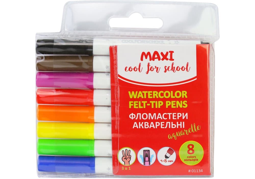 Фломастеры "Maxi" 8цветн. Juicy №MX01134(24)(144)