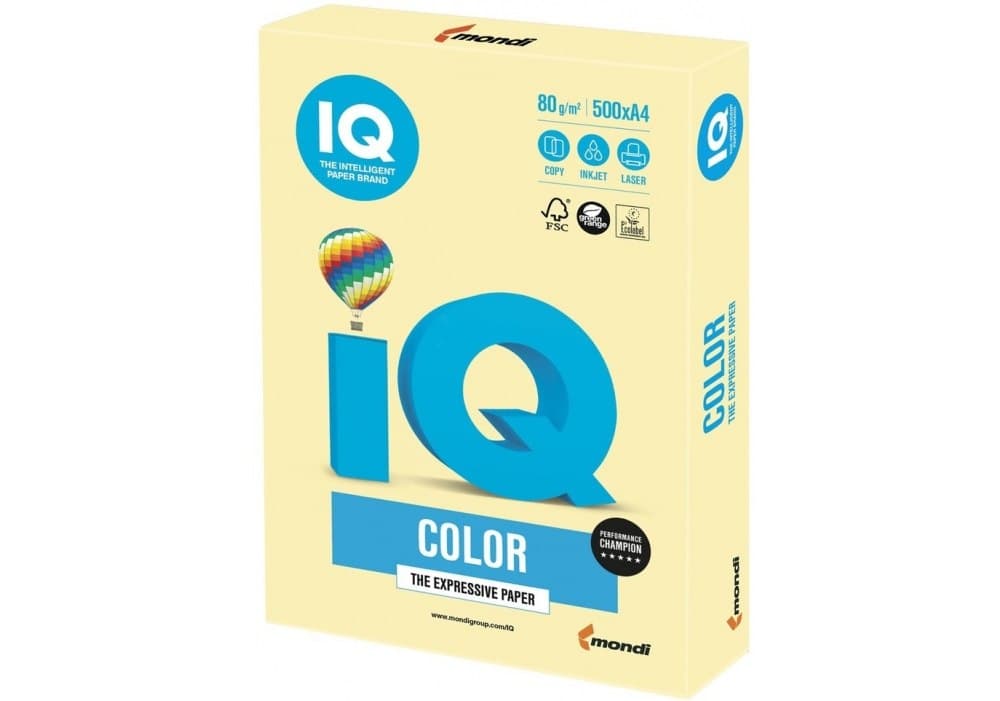 Папір кольор. А4 160г/м Maestro Color Pastell YE23 Yellow (жовтий)(250)(1250)