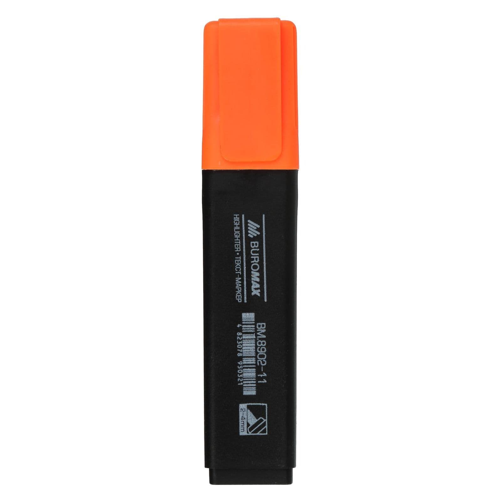 Текстмаркер "Buromax" №BM.8902-11 клин. Jobmax 2-4мм помаранчевий