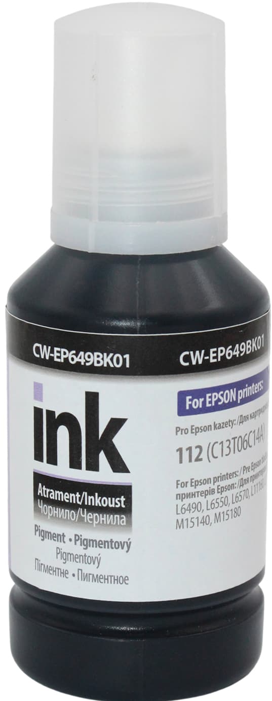Чорнило ColorWay Epson №L-6490/L65XX/L11160/L15150/L15160/L15180 127мл black pigm.