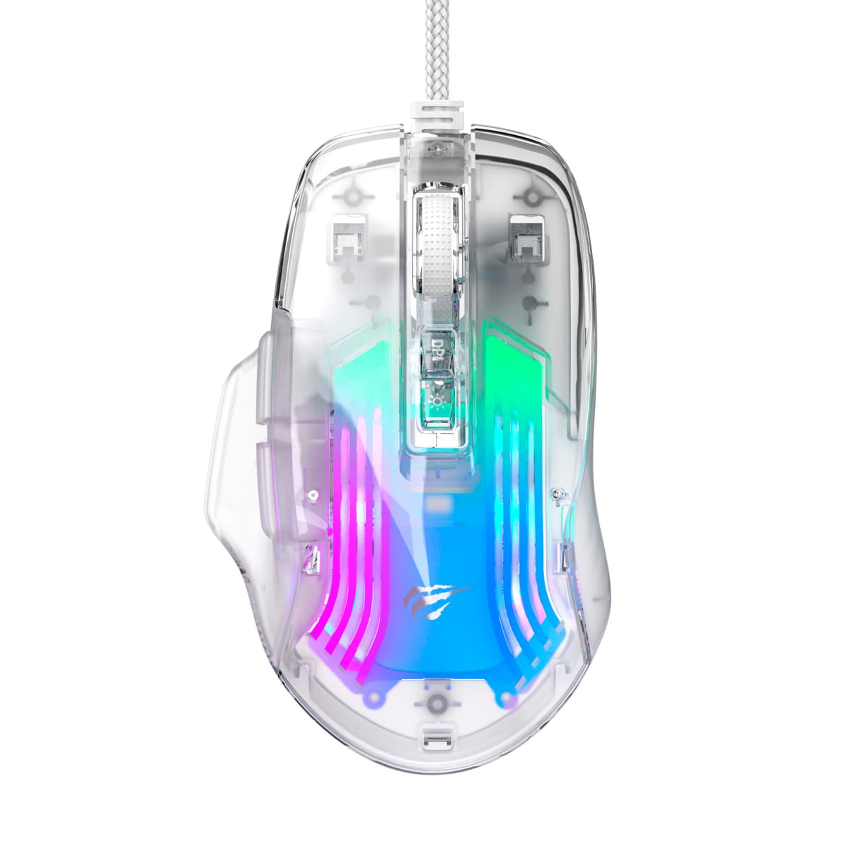 Мышка игровая Havit HV-MS1011SE USB Transparent White