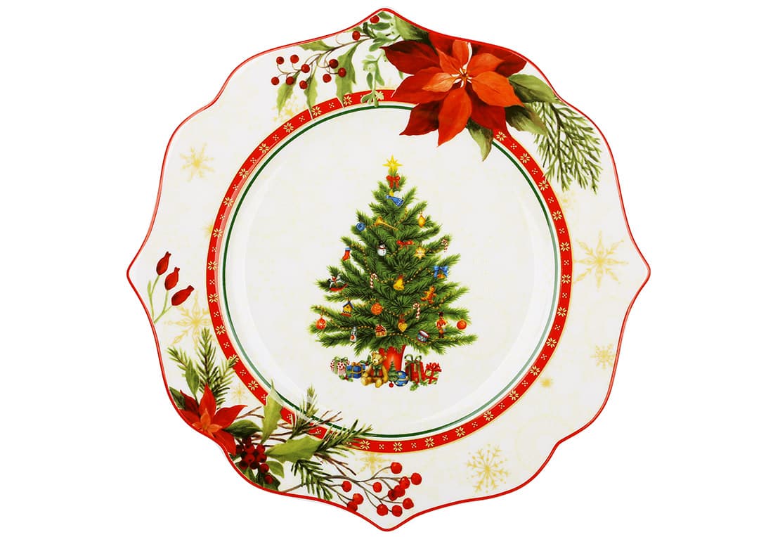 Тарелка фарфор. "Christmas Story" 21х1,3см №149-040/Bonadi/(4)
