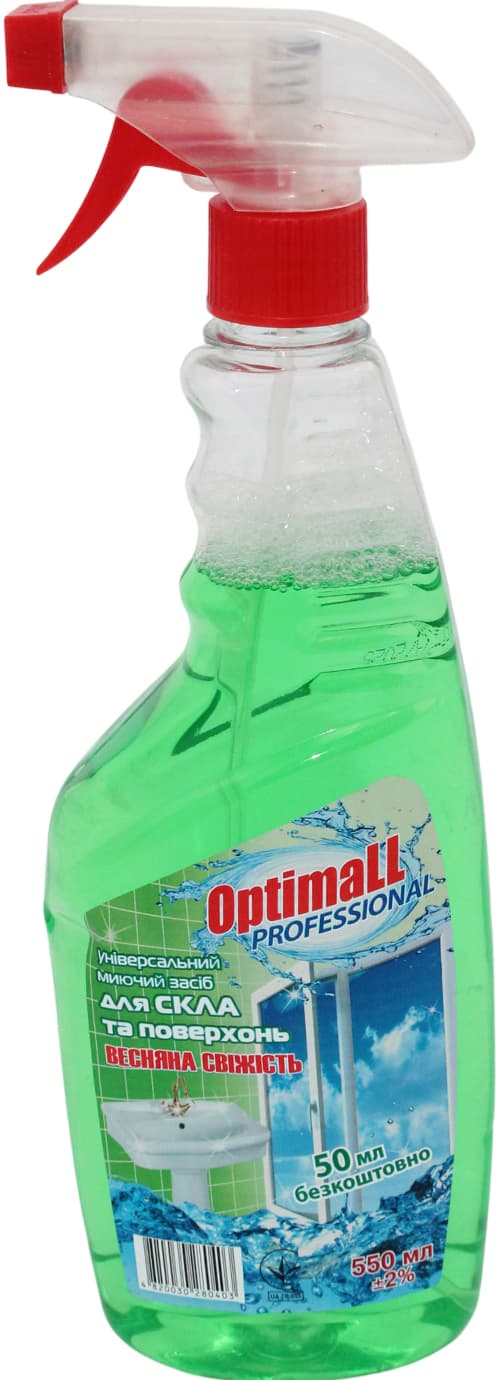 Засіб для миття скла Optimall 550 мл курок Весна (12)  