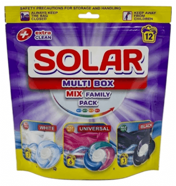Прал. порошок в капсулах 12шт "Solar" MULTI BOX
