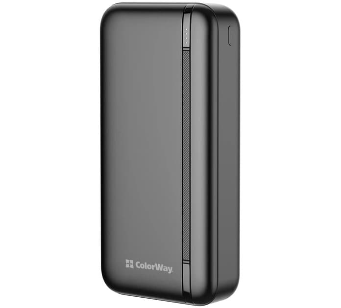 УМБ ColorWay Power Bank 20 000 mAh Portable Charger (USB QC3.0 + USB-C PD22.5W) Black