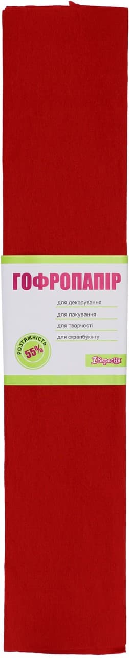 Бумага-гофра 5 55% 26,4г/м2 2мх50см 701519 красная