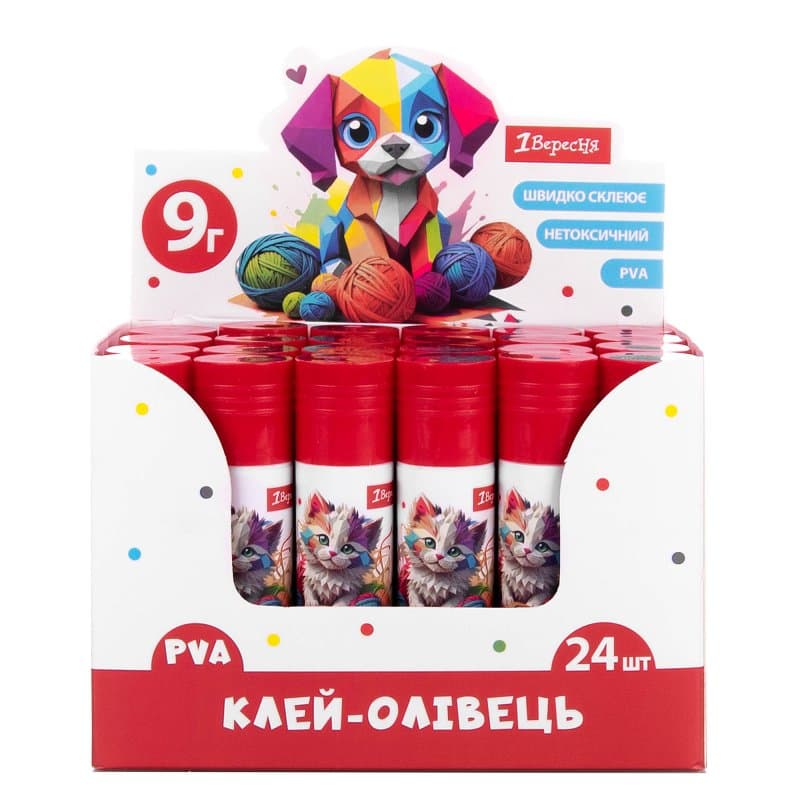 Клей-олівець "1В" №320299 9гр Classic PVA(24)(576)