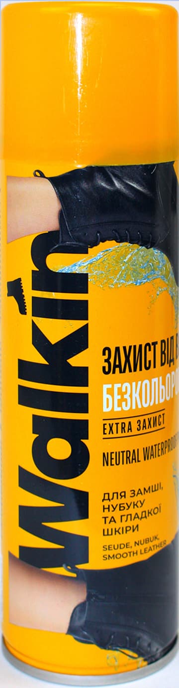 Аэрозоль защита от воды для кожи,замши,нубука "Walkin" бесцветн. 250мл №2115(12)