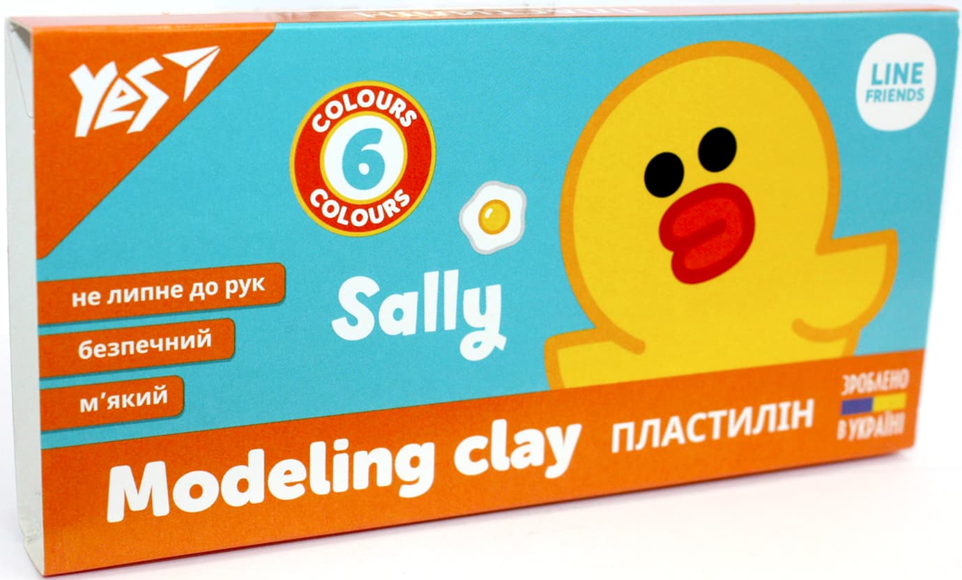 Пластилін "Yes" Line Friends 6 кольор. 120гр №540625(60)