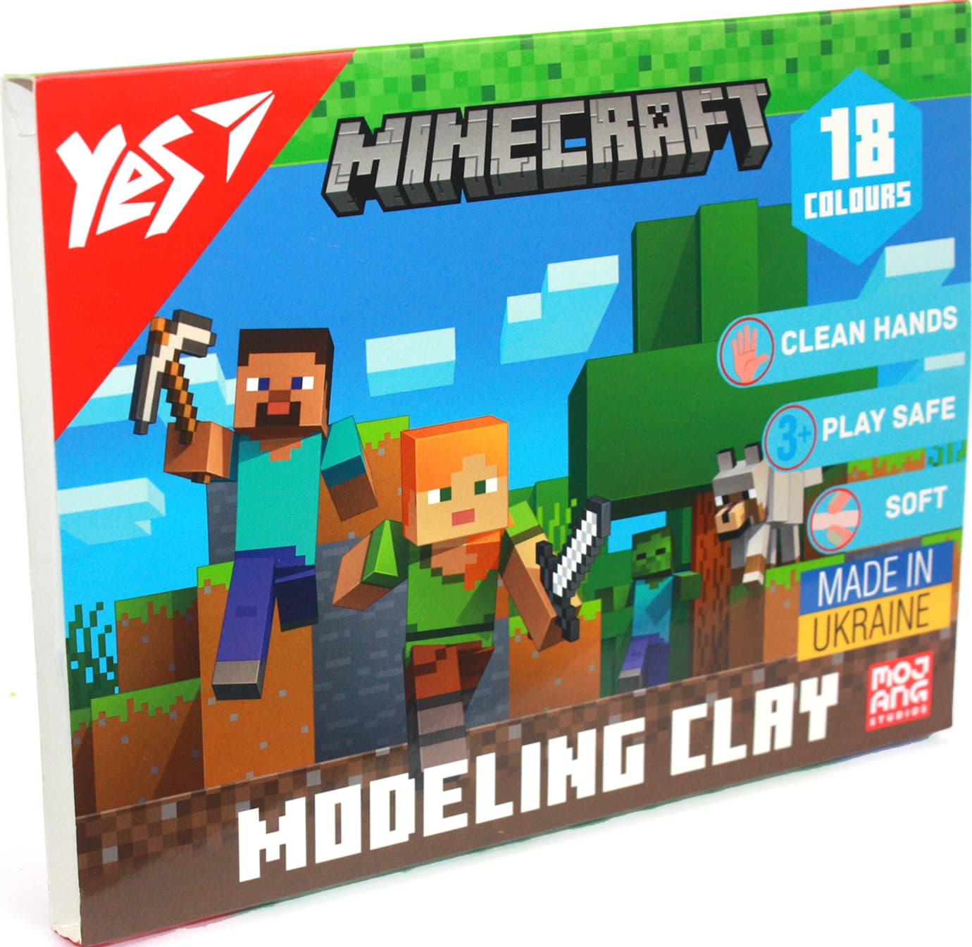 Пластилін "Yes" Minecraft 18 кольор. 360гр №540678(14)